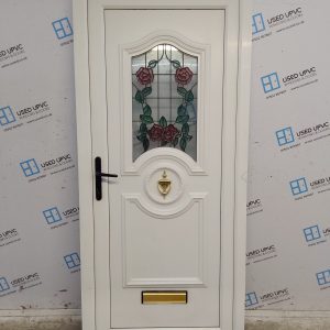 Used White Upvc Front Door 925mm x 2065mm 0188