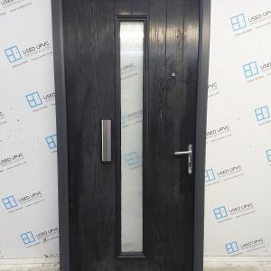 Used Black Composite Front Door 1010mm x 2070mm 0562