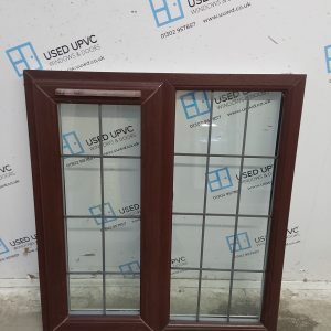 Used Rosewood Upvc Window 910mm x 1010mm C4C024