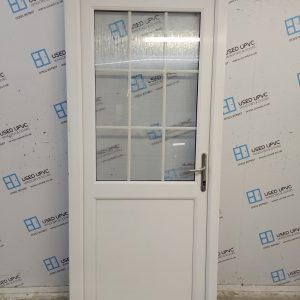 Used White Upvc Back Door 915mm x 2065mm (Reduce To 900mm) C10D46