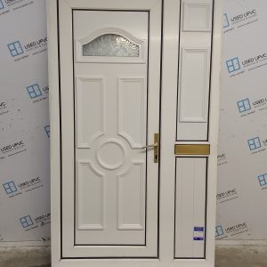 Used White Upvc Front Door And Side Panel 1220mm x 2080mm DS041