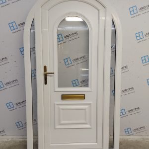 Temporary Fitted Upvc Arched Front Door And Side Panels 1210mm x 2090mm DS047