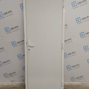 Used White Composite Back Door (Outwards Opening) 825mm x 2025mm 0500