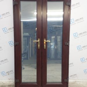 Used Rosewood Upvc French Doors 1200mm x 2100mm EA9