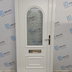 Used White Upvc Front Door 900mm x 2100mm C10D46
