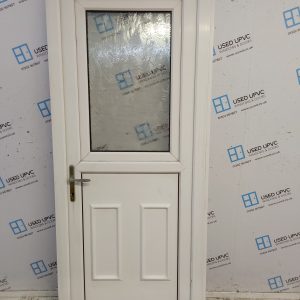 Used White Upvc Stable Door 885mm x 2080mm (Reduce To 865mm) C11D69