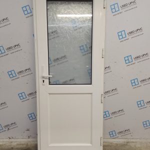 Used White Upvc Back Door (Outwards Opening) 840mm x 2070mm 0008