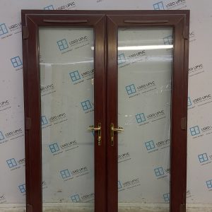 Used Rosewood Upvc French Doors 1575mm x 2125mm EA25