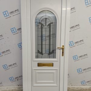 Used White Upvc Front Door 870mm x 2030mm (Reduce To 855mm) 0002