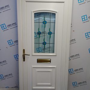 Used White Upvc Front Door 940mm x 2025mm SC2D038