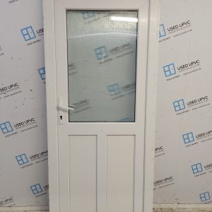 Used White Upvc Back Door 875mm x 1995mm C7D079