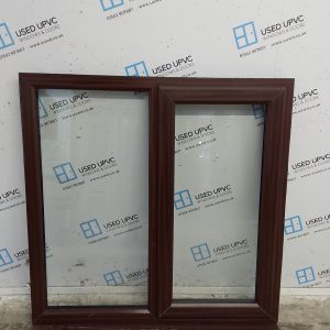 Used Rosewood Upvc Window 1185mm x 1195mm LW0104