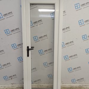 Used White Upvc Full Glass Door 770mm x 2030mm 0456