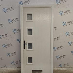 Used White Composite Front Door 940mm x 2090mm 0538