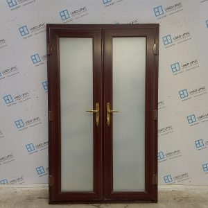 Used Woodgrain Upvc French Doors 1240mm x 2020mm EA10