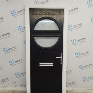 Used Black Composite Front Door 840mm x 1990mm 0768