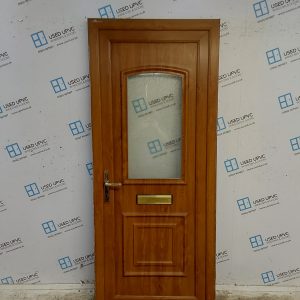 Used Oak Upvc Front Door 885mm x 2085mm 0500