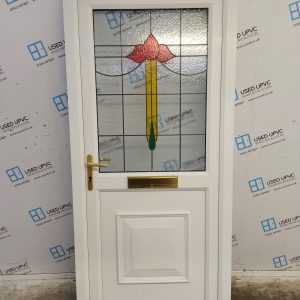 Used White Upvc Front Door 945mm x 2035mm 0052