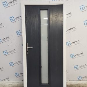 Used Anthracite Grey Composite Back Door 930mm x 2005mm C8D02