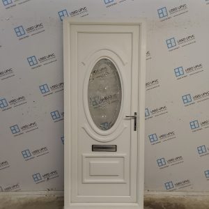 Used White Upvc Front Door 870mm x 2100mm C11D01