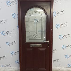 Used Rosewood Composite Front Door 870mm x 2040mm 0337