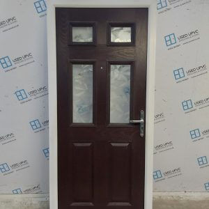 Used Brown Composite Back Door 930mm x 2030mm C9D32