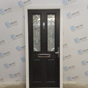 Used Black Composite Front Door 900mm x 2065mm 0190