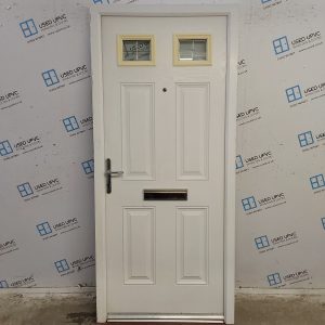 Used White Composite Front Door 925mm x 2100mm 0293