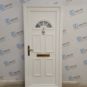 Used White Upvc Front Door 890mm x 2020mm C8D10