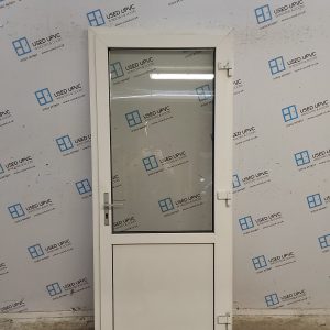 Used White Upvc Back Door (Outwards Opening) 900mm x 2075mm 0302