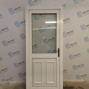 Used White Upvc Back Door 880mm x 2050mm C8D61