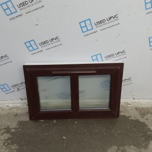 Used Rosewood Upvc Window 895mm x 575mm C3064