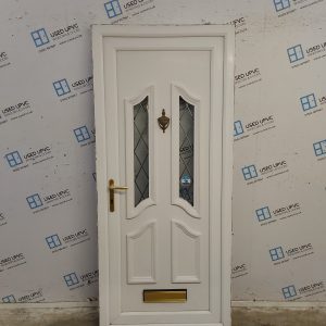 Used White Upvc Front Door 890mm x 2020mm 0455