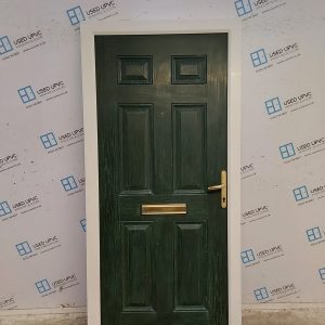 Used Dark Green Composite Front Door 990mm x 2095mm 0092