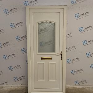 Used White Upvc Front Door 900mm x 2060mm 0101