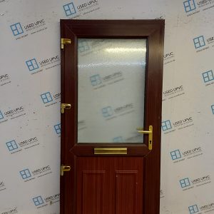Used Woodgrain Upvc Front Door (Outwards Opening) 900mm x 2040mm C10D25