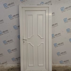 Used White Upvc Back Door 920mm x 1985mm (Reduce To 905mm) 0052
