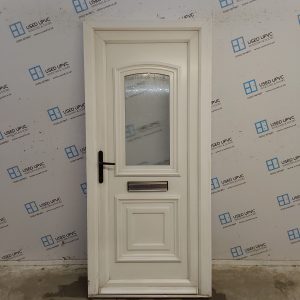 Used White Upvc Front Door 920mm x 2035mm (Reduce To 905mm) 0444