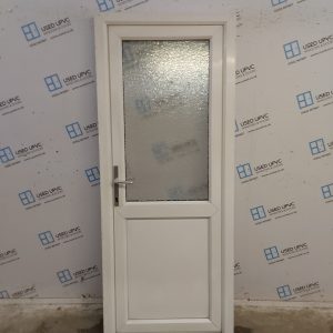 Used White Upvc Back Door 845mm x 2055mm C8D10