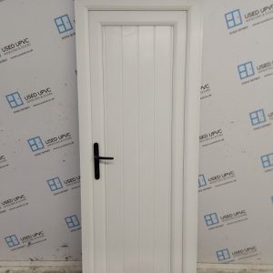 Used White Upvc Back Door 750mm x 1985mm (Reduce To 735mm x 1970mm) C8D09