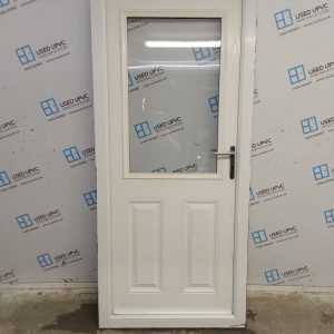 Used White Composite Back Door 920mm x 2070mm C7D052