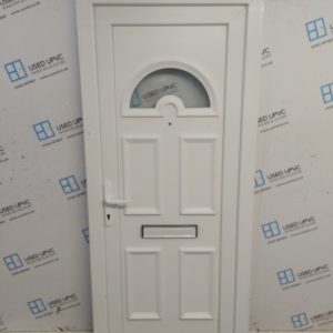 Used White Upvc Front Door 880mm x 2020mm C11D01