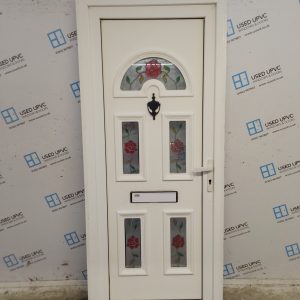 Used White Upvc Front Door 880mm x 2055mm C9D74