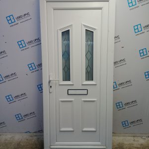 Used White Upvc Front Door 900mm x 2030mm C7D014