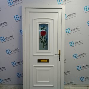 Used White Upvc Front Door 905mm x 2015mm C8D76