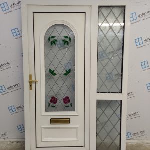 Used White Upvc Front Door And Side Panel 1340mm x 2040mm DS019
