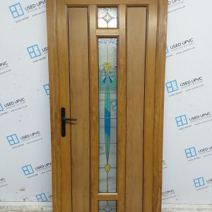 Used Oak Upvc Back Door 900mm x 2005mm SC2D019