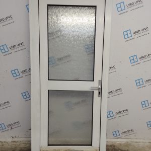 Used White Upvc Back Door 925mm x 2030mm (Reduce To 895mm) 0042