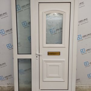 Used White Upvc Front Door And Side Panel 1270mm x 2070mm DS050