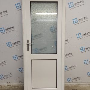 Used White Upvc Back Door 835mm x 2065mm C8D68